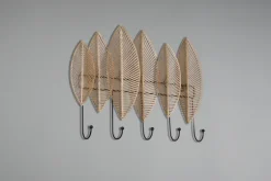 Wandgarderobe ALMA 49 x 35 cm goldfarbig/schwarz