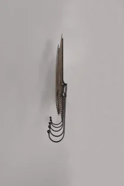 Wandgarderobe ALMA 49 x 35 cm goldfarbig/schwarz