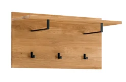 Wandgarderobe LIDO 80 x 41 cm Astige Eiche massiv naturbelassen geölt