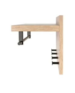 Wandgarderobe PARMA5 Eiche-Dekor/schwarz 75 x 30 cm