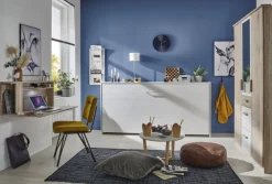 Wandklappbett STELLA weiß 90 x 200 cm horizontal