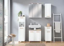 Wandschrank 30 x 70 x 20 cm in Weiß/Braun