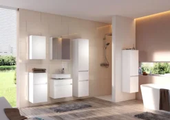 Waschbeckenunterschrank BAABE 60 x 55 cm Weiß matt