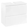 Waschbeckenunterschrank CARDIFF 60 x 53 cm Weiß Hochglanz