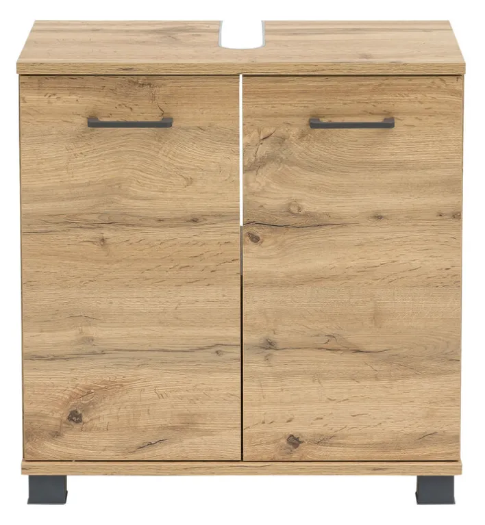 Waschbeckenunterschrank NORA 59,8 x 63,4 cm Eiche Landhaus