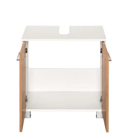 Waschbeckenunterschrank PARIS 60 x 53 cm Weiß/ Wotan Eiche