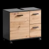 Waschbeckenunterschrank PALERMO ca.65 x 61,1 x 32 cm anthrazit/artisan