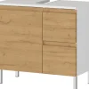 Waschbeckenunterschrank SOPHIE 60x56x34 weiß/Grandson-Eiche Nb.