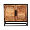 Waschbeckenunterschrank 67 x 62 cm Mangoholz natur/schwarz