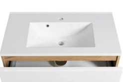 Waschtisch GENT weiß/braun 80cm