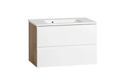 Waschtisch GENT weiß/braun 80cm