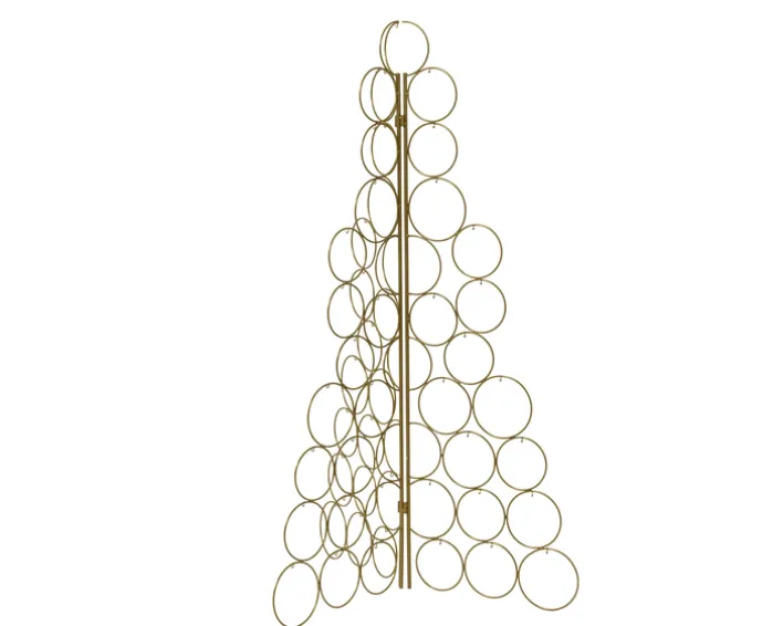 Weihnachten Deko-Objekt Baum Eisen 118cm Goldfarbig