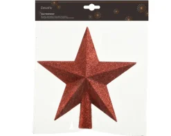 Weihnachtsbaumschmuck Kunststoff 19 x 4,2 x 19 cm Rot