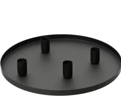 Weihnachtsdeko Kerzenhalter Eisen 30 cm matt-schwarz