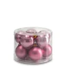 Weihnachtskugel 10ER BOX Glas Ø 6 cm matt/hochglanz Vintage Rosa