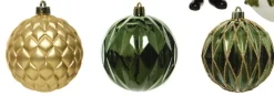Weihnachtskugeln 25 Teile rot /goldfarbig /grün