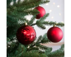 Weihnachtskugeln MIX 4-teilig je 10 cm rot