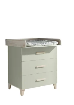 Wickelkommode PRIZZI pastellgrün/ braun