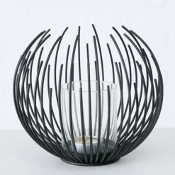 Windlicht CEYLON Urban Safari Metall schwarz