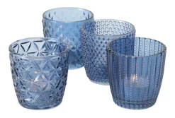 Windlicht MARILU 4er Set blau