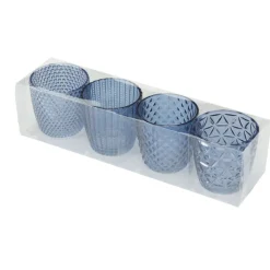 Windlicht MARILU 4er Set blau