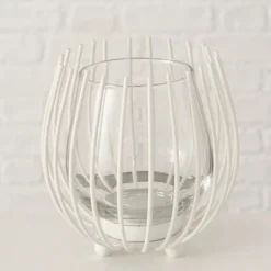 Windlicht Set LAVAL 4-teilig weiß