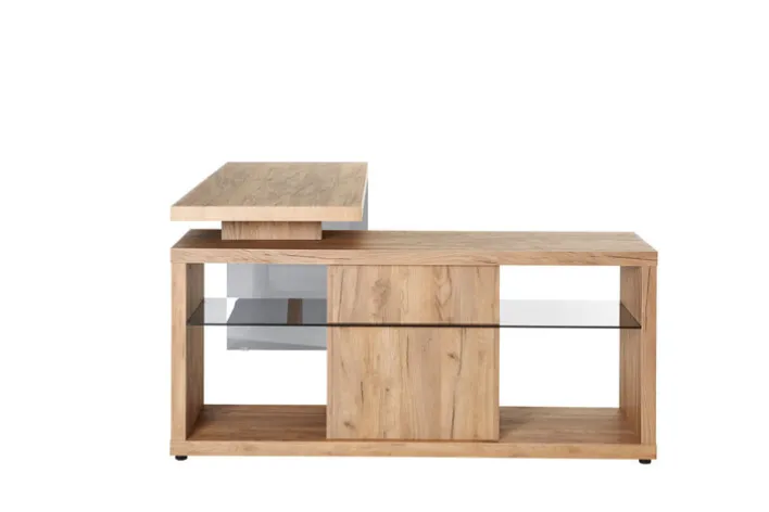 Winkelschreibtisch 142 x 140 x 74 cm Holznachbildung braun