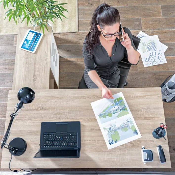 Winkelschreibtisch LONDON 139 x 136 cm Sonoma Eiche braun