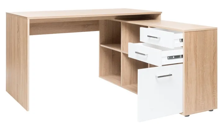 Winkelschreibtisch LONDON 139 x 136 cm Sonoma Eiche braun