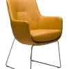 WK-WOHNEN Armlehnstuhl Lederbezug gelb