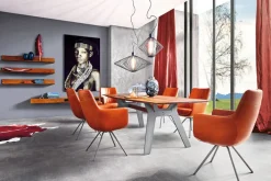 WK-WOHNEN Esstisch 240 x 100 cm in Braun/Schwarz