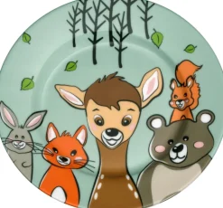 WMF Kindergeschirr-Set FOREST FRIENDS 6-teilig Porzellan/Edelstahl