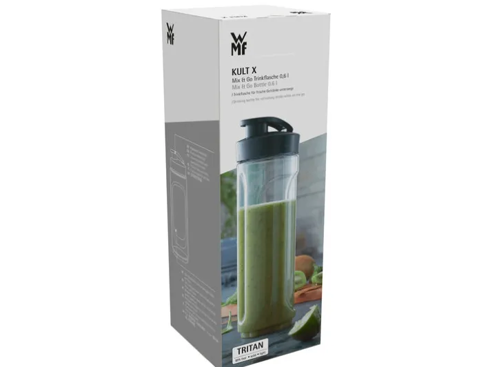 WMF Trinkflasche KULT X 600 ml transparent/ schwarz