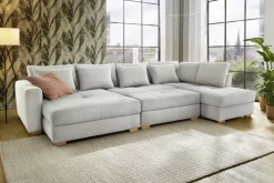 Wohnlandschaft EVEN Waffelcord hellbeige