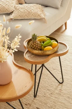 Wollteppich WOLFEGG Bubbles 70 x 130 cm beige