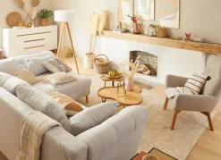 Wollteppich WOLFEGG Bubbles 70 x 130 cm beige