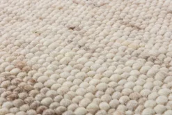 Wollteppich WOLFEGG Bubbles 70 x 130 cm beige