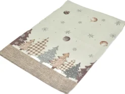 Yve! decoration Tischläufer WALDWEIHNACHT 40 x 140 cm braun/beige