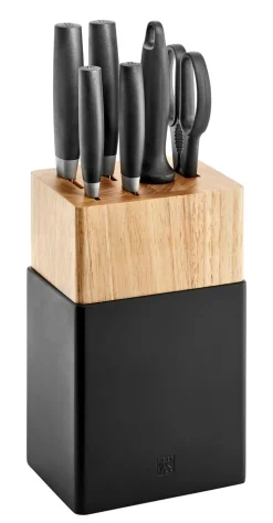 ZWILLING Messerblock NOWS 7-teilig schwarz/ braun