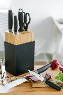 ZWILLING Messerblock NOWS 7-teilig schwarz/ braun
